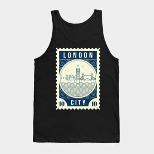 London Stamp Design Tank Top